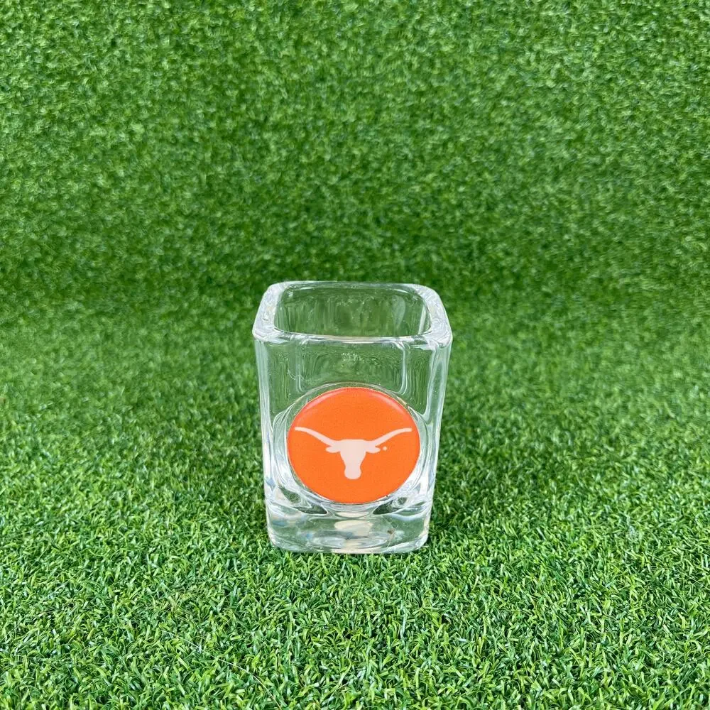 Vintage Texas Longhorns NFL Football Square Glass Shot Glass